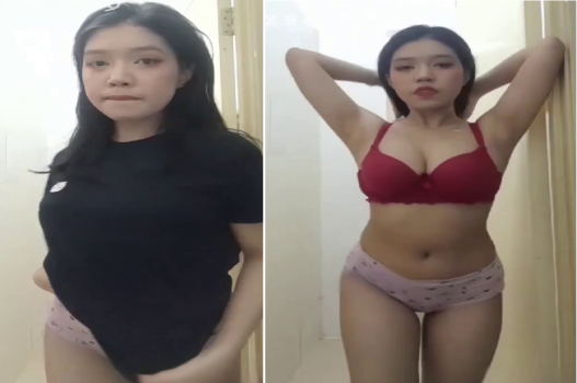 Cô gái đẹp khoe nội y đáng yêu