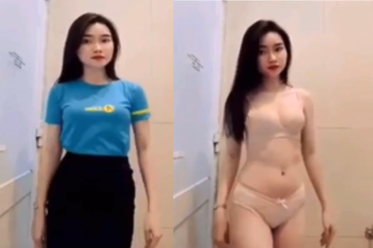 Gái xinh điện máy xanh eo nhỏ